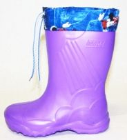 Сапоги ЭВА сиреневые с манжетом (утепленные)