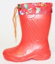 Сапоги ЭВА красные с манжетом (утепленные)